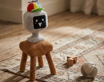 Mr Fun Computer Sprunki Plush - Incredibox Inspired Stuffed Toy - Propeller Hat Horror Game Character - Soft Gamer Gift for Kids & Fans
