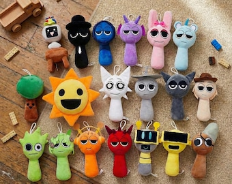 Sprunki Incredibox Phase 1 Plush Toy Set 20 Character Custom Gamer Figure Collection Cute Kawaii and Horror Mod Stuffed Animal Gift