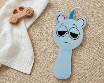Handmade Sprunki Funky Plush - Blue Unicorn Incredibox Character - 20cm Stuffed Toy - Sprunki Fan Art Gift