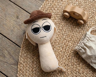 Sprunki Incredibox Tunner Plush Sheriff Hat Turner Character Stuffed Animal Custom Handmade Horror Music Game Toy Gamer Gift for Kids