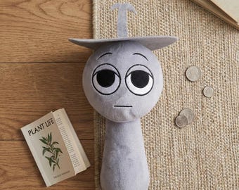 Sprunki Incredibox Plush Toy Clukr Character - Silver Cymbal Monster Stuffed Animal - Horror Music Game Fan Art Doll