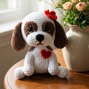 Haakpatroon amigurumi shi Tzu-puppy: amigurumi-hondenspeelgoed (pdf-patroon), shi Tzu-pdf-bestand zelfstudiepatroon Engels bestand