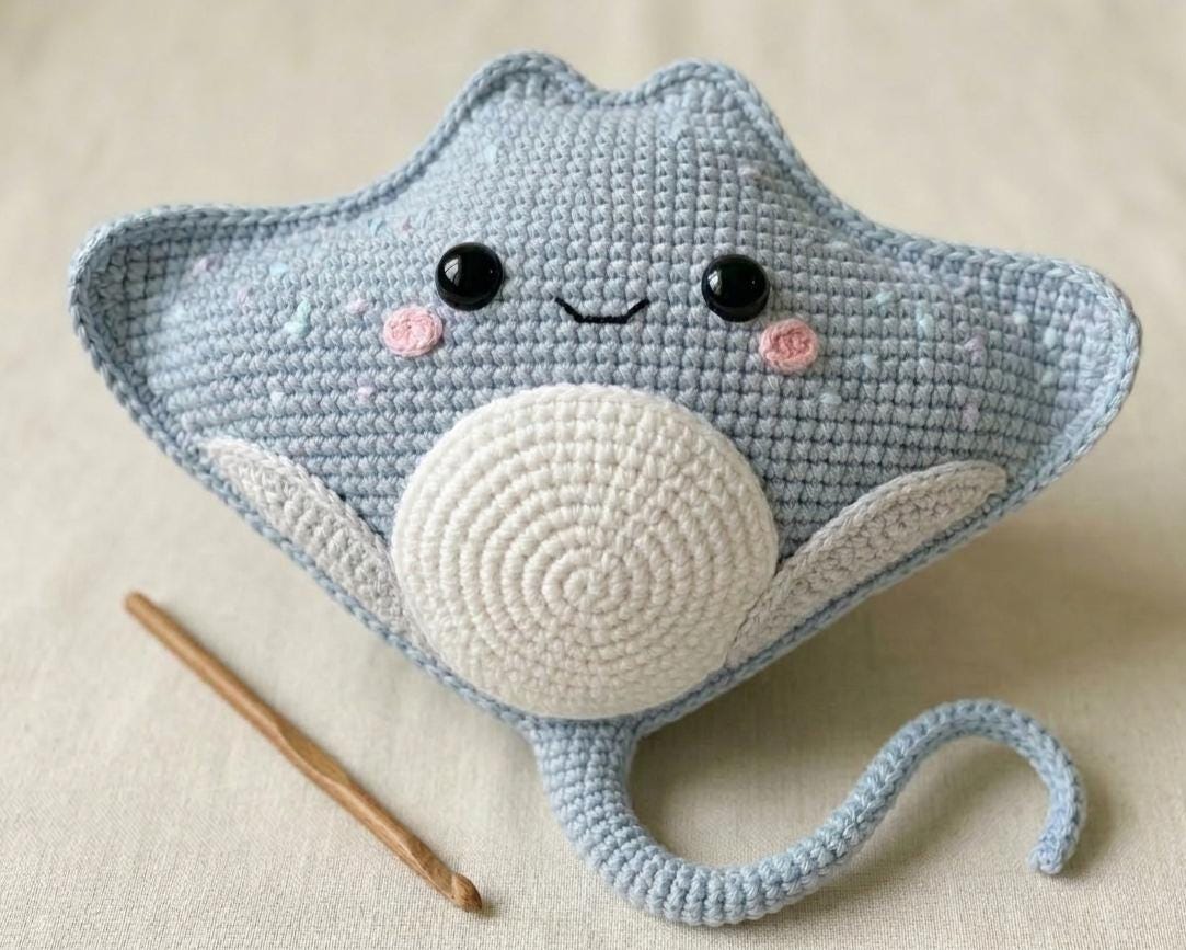 Stingray Crochet Patterns for Amigurumi and Plushies 15 Crochet Stingray Pattern Amigurumi Ray