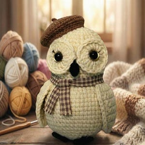 Snow Owl Amigurumi Crochet Pattern, Snow Owl PDF File Tutorial Pattern, Snow Owl English File