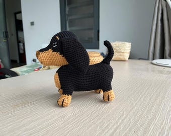 Crochet Dachshund Puppy Pattern: Amigurumi Dog (PDF Pattern), Dachshund Puppy Lover, Dachshund Gift, Dachshund Crochet English Pattern