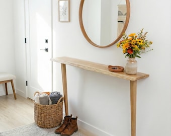 Schmales Konsolentischchen, Holz Flur Organizer, handgemachtes Wohnung Dekor, neues Zuhause Geschenk