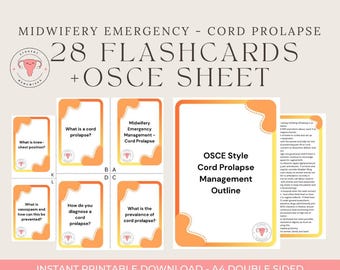 Midwifery Emergency Management - Cord Prolapse Flashcards (PDF Download)