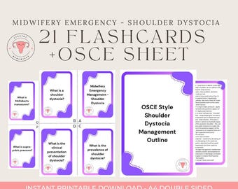 Midwifery Emergency Management - Shoulder Dystocia Flashcards (PDF Download)