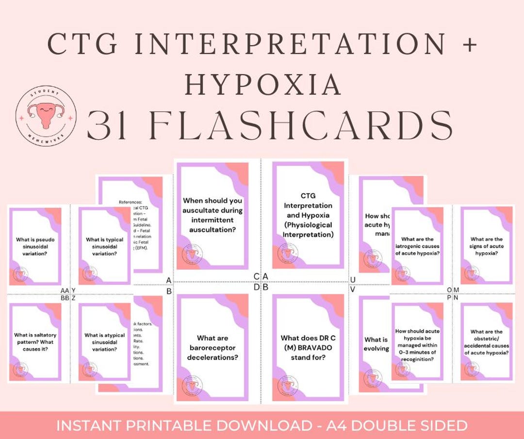 Nice Ctg Interpretation Guide.pdf Midwifery Flashcards - CTG Interpretation and Hypoxia 31x Cards (PDF ...
