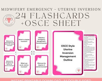 Midwifery Emergency Management - Uterine Inversion Flashcards (PDF Download)