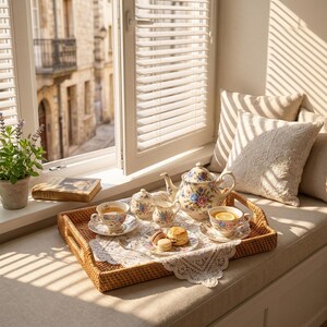 Bandeja rectangular de ratán tejida a mano con asas, cesta de almacenamiento de alimentos de mimbre ecológica, bandeja auxiliar para mesa de centro de estilo bohemio y bandeja de servir de estilo rústico.