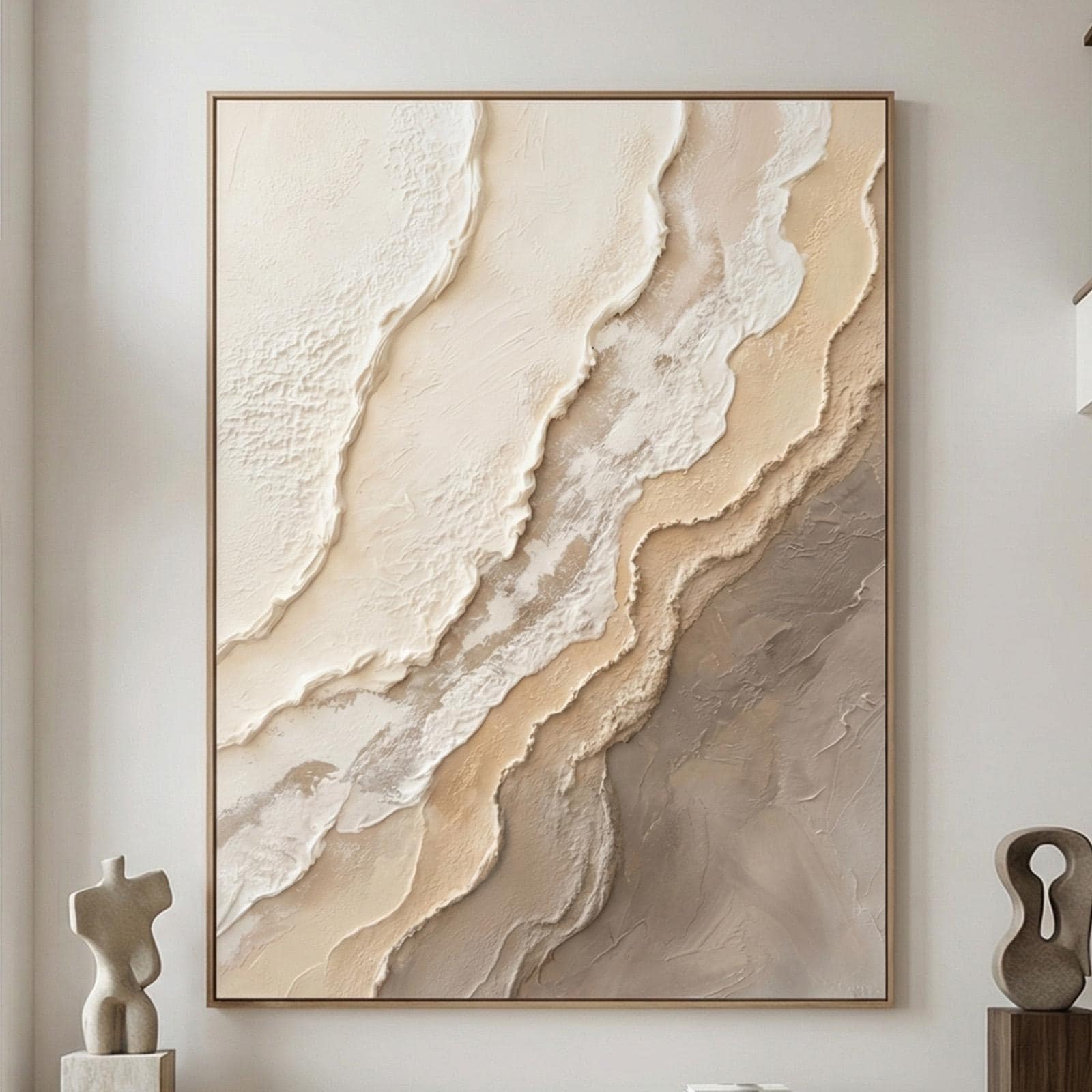 White waves textural art - Etsy 日本