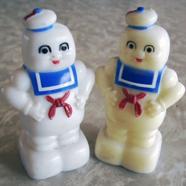 Classic Ghostbusters Stay Puft Marshmallow Man - Set of 2 Pencil Sharpeners - Vintage, Collectible Movie Promo