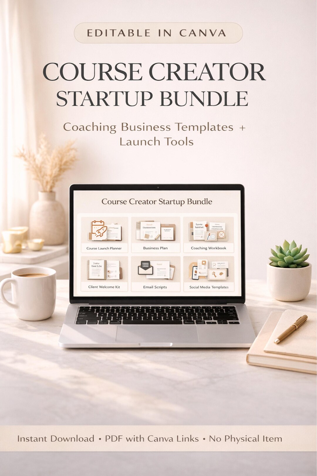 Course Creator Startup Bundle Canva Templates | Coaching Business Kit ...