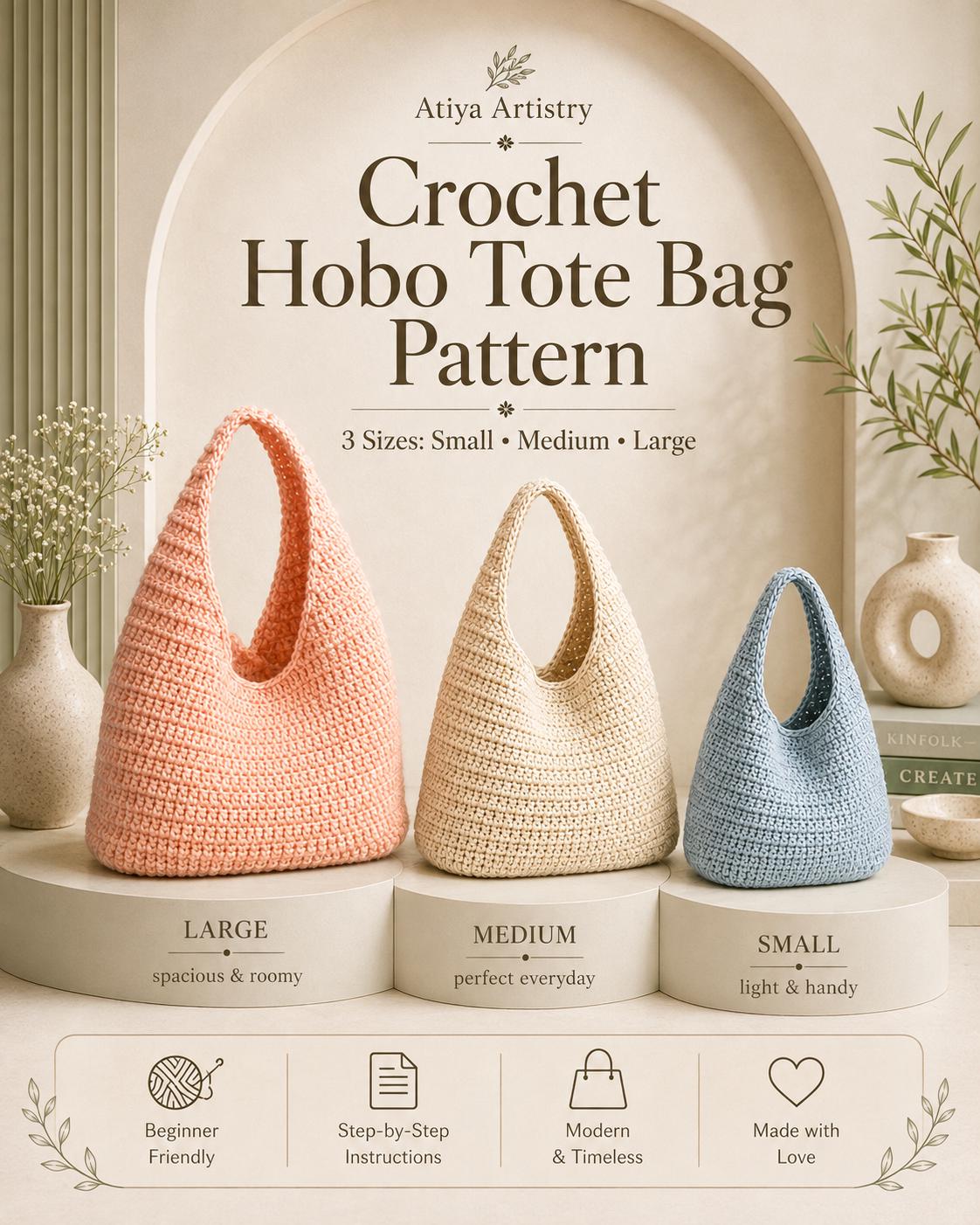 40 Crochet Shoulder Bags with Crossbody Bags, Tote Bags, and Bucket Bags 26 Slouchy Hobo Tote Crochet