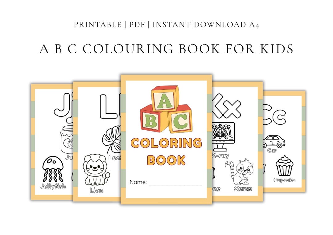 ABC Colouring Book for Kids | Printable Alphabet Pages | Toddler ...
