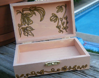 Memorial Box ,,,, Hand painted with embellishments from our studio in Canada