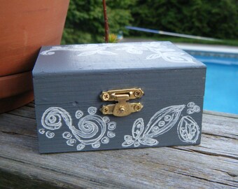 Memorial Box ,,,, Hand painted with embellishments from our studio in Canada