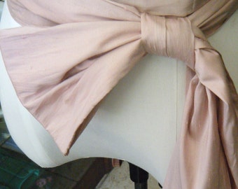 Dusty Pink Dupioni Silk Sash available in various shades &  various ways to tie