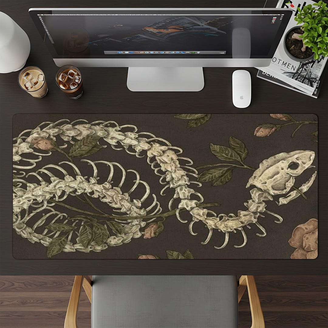 Dark Academia Snake Desk Pad, Custom Mouse Pads, Gamers Mouse Pad Decor ...