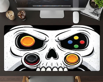 Skull Controller Desk Pad, Custom Mouse Pads, Gamers Mouse pad decor, Unique Gaming Mousepads