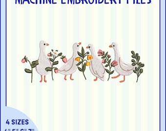 Niedliche Gans Stickdatei, Baby Kleinkind Stickdatei, Instant Download PES DST