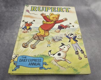 Rupert The Daily Express Jahrbuch von 1982 Englisch Vintage Sammler Kinderbuch.