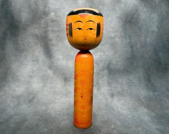Traditional Vintage Wooden Kokeshi Doll, Japanese Folk Art Decor