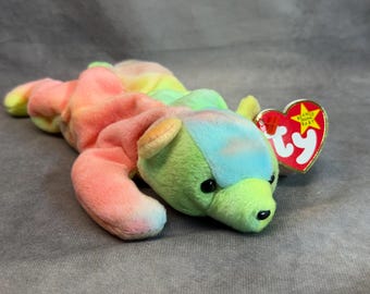Vintage 1999 Ty Beanie Baby - Sammy the Bear with Tags, Retired Plush Stuffed Animal Toy, 90s Nostalgia Collectible Teddy