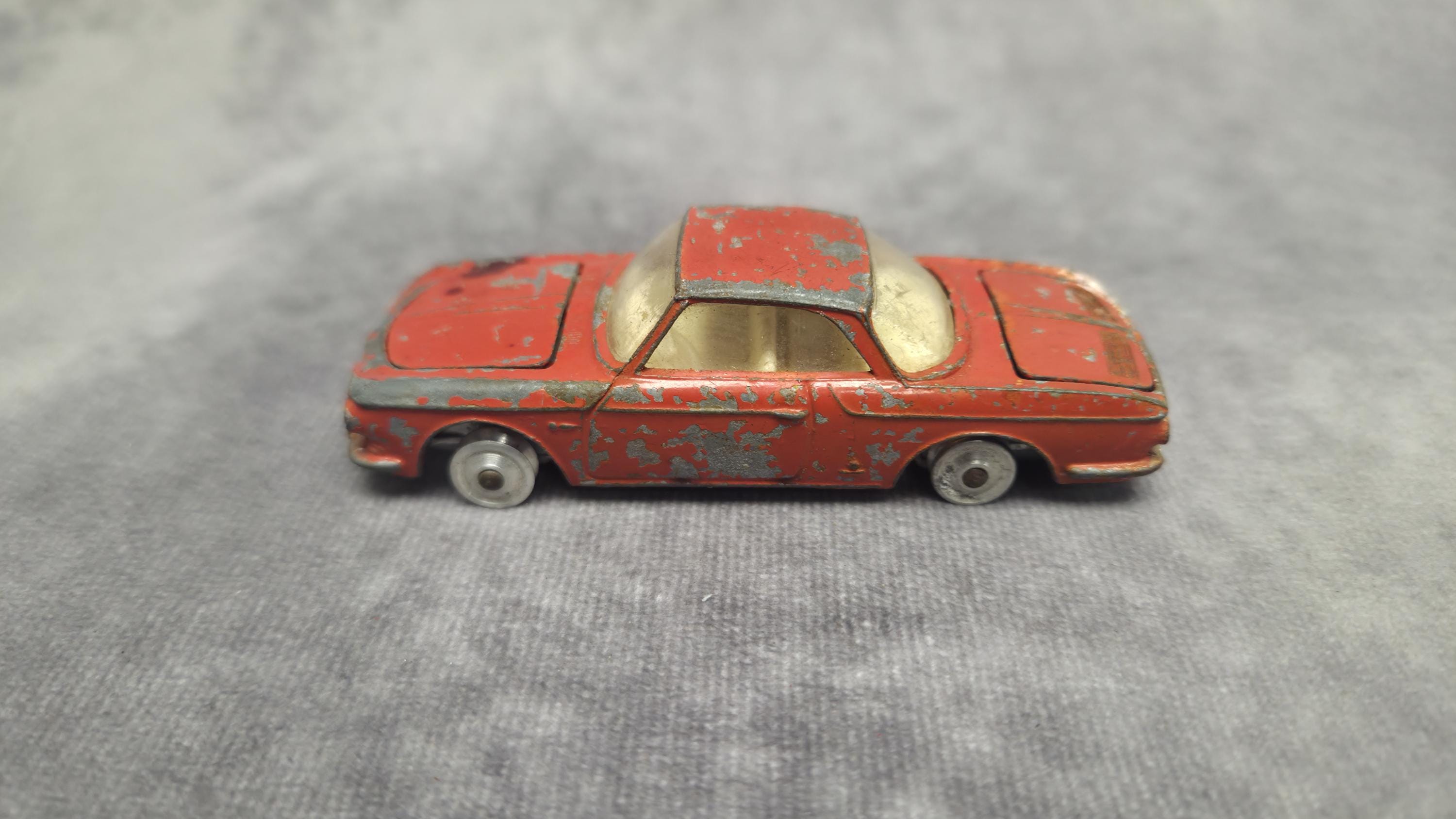 Vintage Corgi Toys VW 1500 Karmann Ghia Diecast Car • 1960s Red