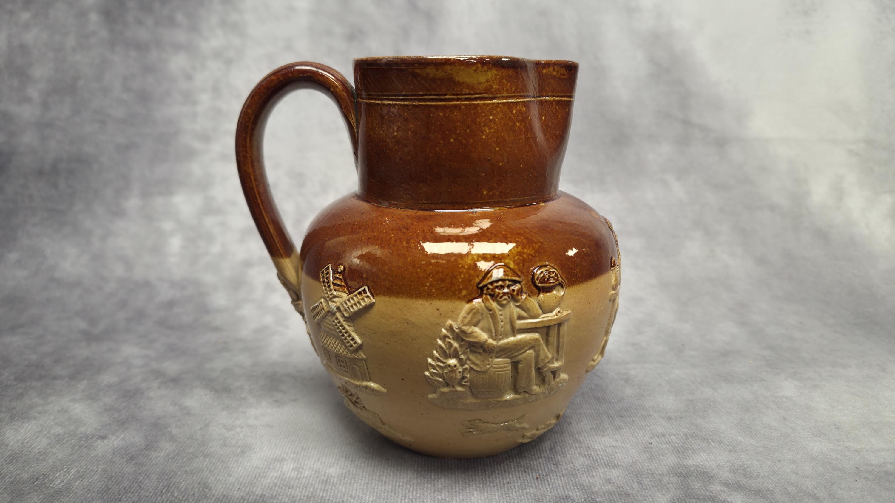 Vintage Boulton Lambeth Stoneware Mini Pitcher – Tavern & Windmill