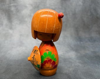 武こけし、ヴィンテージ木製創作こけし、日本の手作り民芸品 - Etsy 日本