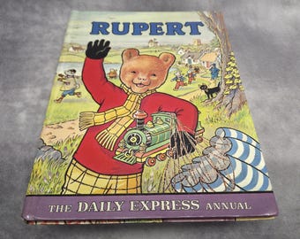 Rupert- The Daily Express Annual de 1976, libro vintage coleccionable para niños en inglés.