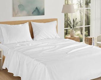 Set di lenzuola per letto king size in raso di cotone Pima da 1000 fili
