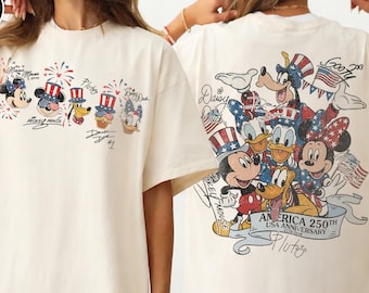 Disney America 250th Anniversary Shirt 2026, Patriotic Mickey 4th July Tee
