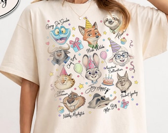 Zootopia Birthday Shirt, Judy Hopps Nick Wilde Family Trip Tee