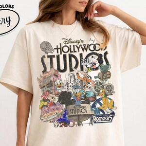 Maglietta Hollywood Studios, Vacanza a Disney World 2026, Maglietta retrò Topolino e amici, Torre del Terrore, Galaxy Edge