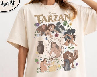 Tarzan Shirt, Disney Tarzan Comfort Colors Shirt, Vintage Jungle Adventure Shirt, Retro Disney Movie Graphic Shirt