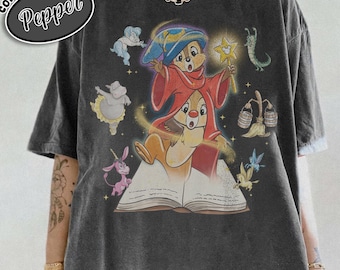 Chip N Dale Fantasia Sorcerer-skjorta Comfort Colors, magiska jordekorrar-skjorta