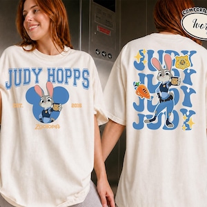 Zootopia Police Bunny Shirt, Retro Judy Hopps Tee, Disney Vacation 2026 Shirt, Comfort Colors Family Trip Tee