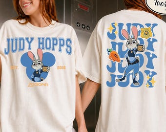 Zootopia Police Bunny Shirt, Retro Judy Hopps Tee, Disney Vacation 2026 Shirt, Comfort Colors Family Trip Tee