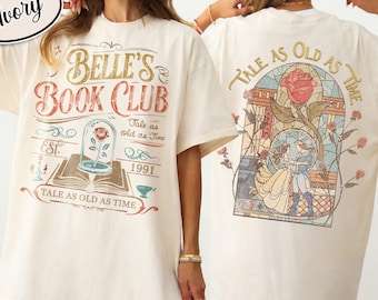 Vintage Belle Book Club Comfort Farben Shirt, Geschichte so alt wie die Zeit Buch Liebhaber Tee