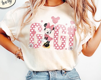 Disney Gigi Minnie-tröja, Minnie mamma-tröja, bästa Gigi någonsin-tröja, mormorspresent-tröja, Disney-resa-tröja, skjorta i komfortfärger