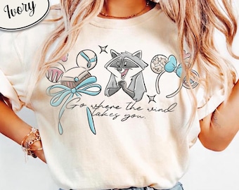 Disney Pocahontas Shirt, Coquette Bow Princess Shirt, Meeko Raccoon Shirt, Disney Girl Trip Shirt, Comfort Colors Shirt
