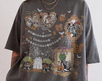 Toy Story Halloween Shirt, To Boo And Beyond Retro Signature Tee, Woody Buzz Jessie Rex , Comfort Colors Disney Family Party Trip Gift