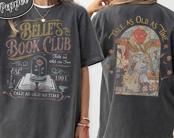 Belle's Book Club Comfort Colors Shirt: Saga som förr i tiden