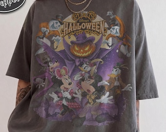 ヴィンテージ ディズニーワールド ハロウィンシャツ、レトロなミッキーと仲間たちの不気味なTシャツ、ディズニー ノット ソー スケアリー パーティー ファミリー お揃いのバケーション旅行 2026