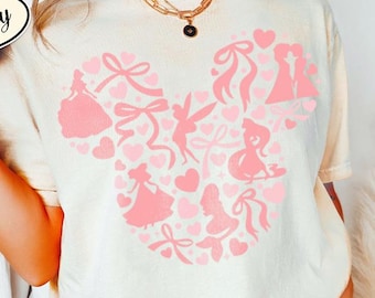 Princesses Coquette Bows SVG for DIY Crafters, Disney Princess Shirt, Princess Bow Shirt