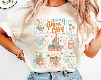 The Life Of A Park Girl Shirt, Coquette Bow Disney Girl Shirt, Park Princess Shirt, Disney Trip Shirt, Comfort Colors Shirt