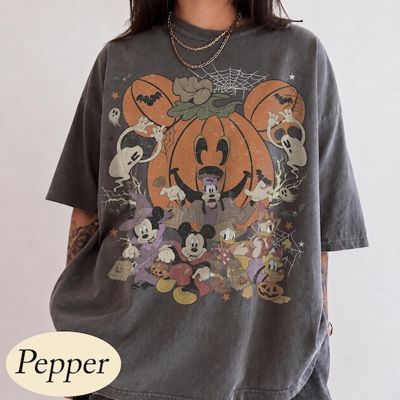 Disney Halloween Pumpkin Shirt, Mickey And Friends Trick Or Treat Tee, Vintage Mickey Mouse Spooky Season, Family Matching Vacation 2026